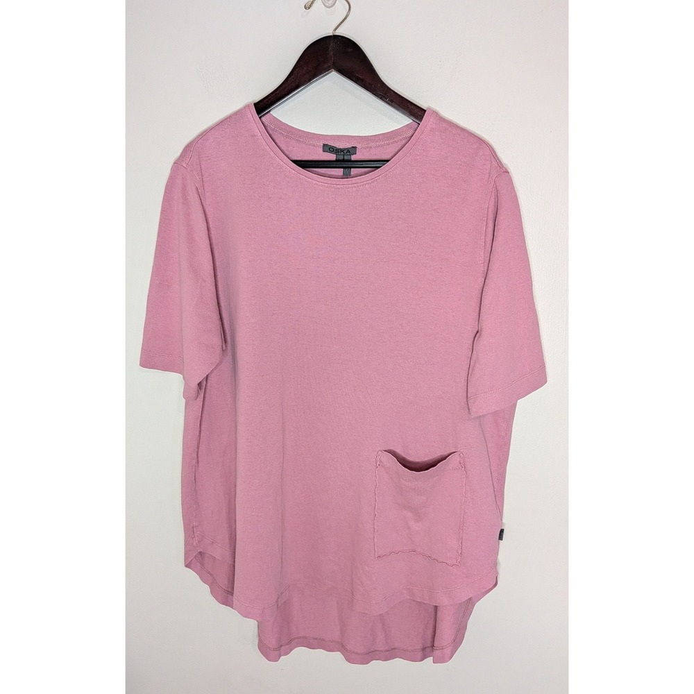 Oska Women High Low Tunic Top Size 3 (U.S. 12/14) Minimalist Lagenlook Comfy